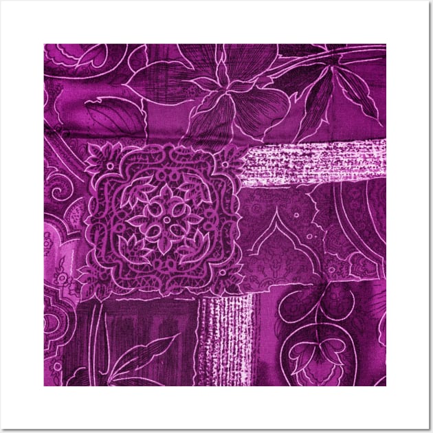 Purple Abstract Tapestry Pattern Art Print Pattern Design Wall Art by Pattern Plans